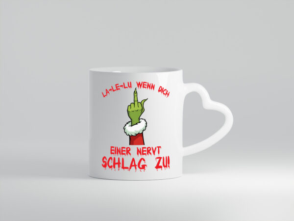 La Le Lu | Weihnachten | Weihnachtsmuffel | Lichter vl13 - Herzhenkel Tasse - Kaffeetasse / Geschenk / Familie