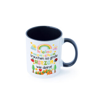 Kleine Menschen brauchen Große Herzen | Kinder | Süße Kinder Farbige Tasse - Kaffeetasse / Geschenk / Familie