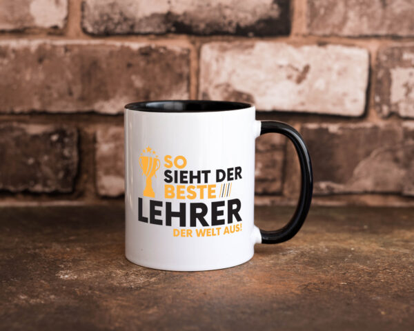 Der Weltbeste Lehrer | Schule Beruf | Schüler Farbige Tasse - Kaffeetasse / Geschenk / Familie