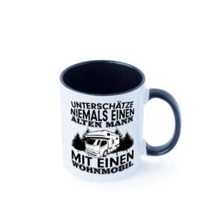 Alter Mann mit Wohnmobil | Männer Tasse | Camping Farbige Tasse - Kaffeetasse / Geschenk / Familie