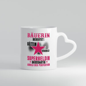 Bedeutung von Bäuerin | Bauernhof | Landwirtschaft - Herzhenkel Tasse - Kaffeetasse / Geschenk / Familie