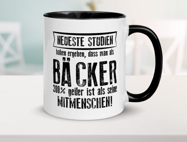 Neuste Studien: Bäcker | Bäckerei | Backen | Konditor Farbige Tasse - Kaffeetasse / Geschenk / Familie