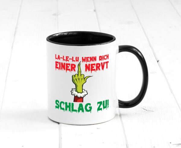 La Le Lu | Weihnachten | Weihnachtsmuffel | Lichter vl12 Farbige Tasse - Kaffeetasse / Geschenk / Familie