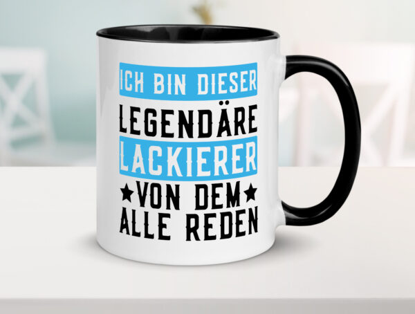 Legendärer Lackierer | Autolackierer | KFZ | lustiger Spruch Farbige Tasse - Kaffeetasse / Geschenk / Familie