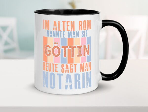 Heute sagt man: Notarin | Juristin Farbige Tasse - Kaffeetasse / Geschenk / Familie