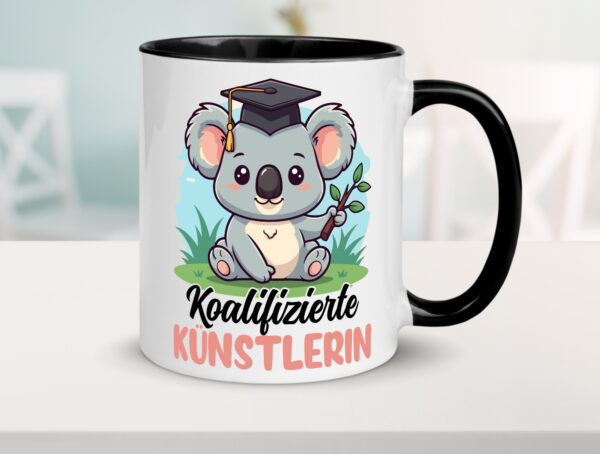 Koalifizierte Künstlerin| Kunst Farbige Tasse - Kaffeetasse / Geschenk / Familie