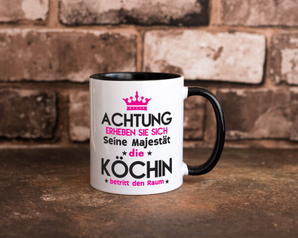 Seine Majestät Köchin | Chefköchin | Chefkoch Farbige Tasse - Kaffeetasse / Geschenk / Familie