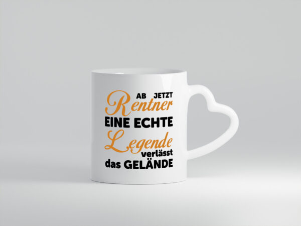 Ab jetzt Rentner | Spruch Tasse | Ruhestand | Rente - Herzhenkel Tasse - Kaffeetasse / Geschenk / Familie