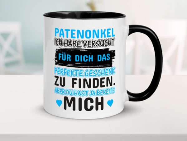 Patenonkel Tasse | lustiger Spruch | Pate | Onkel Farbige Tasse - Kaffeetasse / Geschenk / Familie