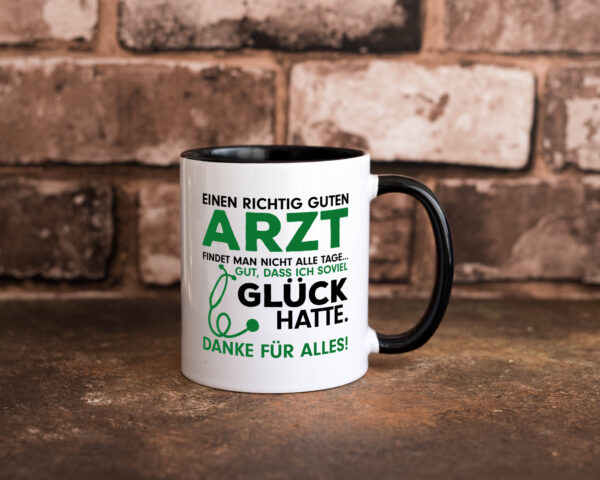 Richtig guter Arzt | Dankeschön Tasse | Ärzte Spruch Farbige Tasse - Kaffeetasse / Geschenk / Familie