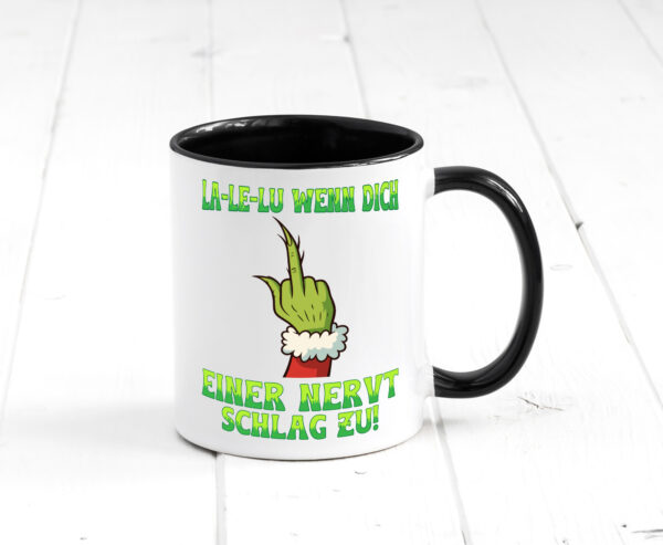 La Le Lu | Weihnachten | Weihnachtsmuffel | Lichter vl14 Farbige Tasse - Kaffeetasse / Geschenk / Familie