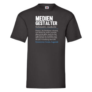 Mediengestalter | Kaffeebecher Beruf | Medien | Humor T-Shirt Schwarz