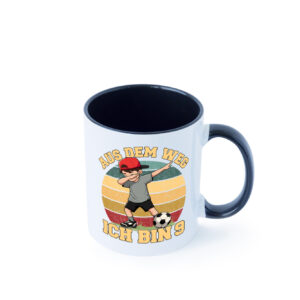 9. Geburtstag | 9 Jahre | Fußball Junge | Fußballer Farbige Tasse - Kaffeetasse / Geschenk / Familie