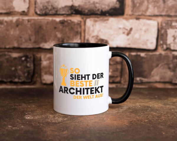 Der Weltbeste Architekt | Architektur Büro Farbige Tasse - Kaffeetasse / Geschenk / Familie