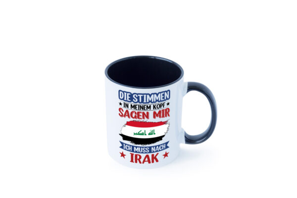 Irak | Urlaub | Stimmen in meinem Kopf | Traumland Farbige Tasse - Kaffeetasse / Geschenk / Familie