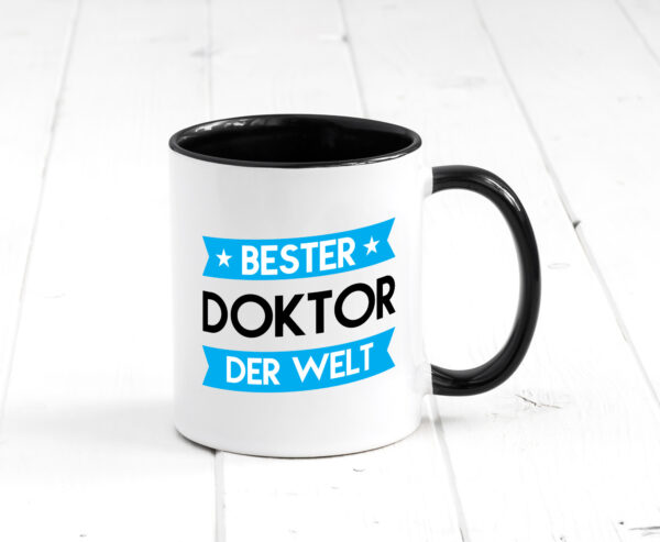 Bester Doktor | Doktorand | Doktortitel Farbige Tasse - Kaffeetasse / Geschenk / Familie