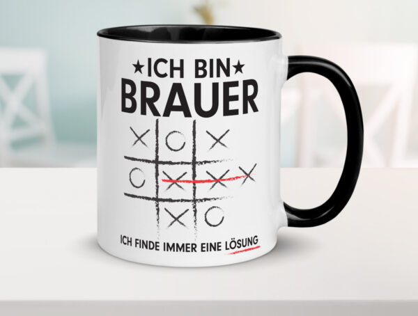 Lösung Finden: Brauer | Bier Brauer | Brauerei Farbige Tasse - Kaffeetasse / Geschenk / Familie