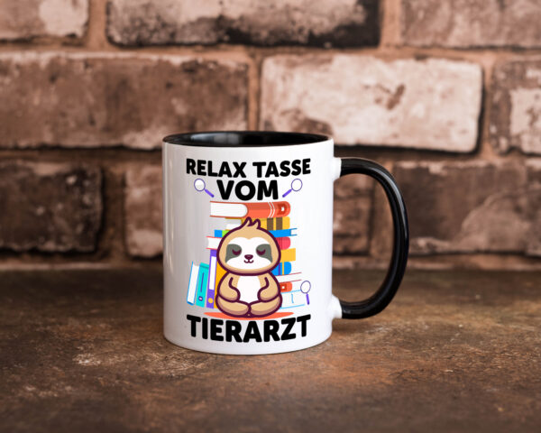 Relax Tasse: Tierarzt | Tiermedizin | Mediziner Farbige Tasse - Kaffeetasse / Geschenk / Familie