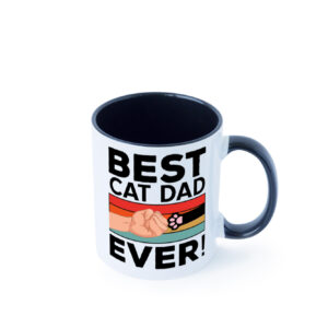Best Cat Dad | Katzen Freund | Katzenbesitzer Farbige Tasse - Kaffeetasse / Geschenk / Familie