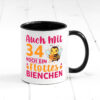 34. Geburtstag | Flottes Bienchen | 34 Jahre Farbige Tasse - Kaffeetasse / Geschenk / Familie