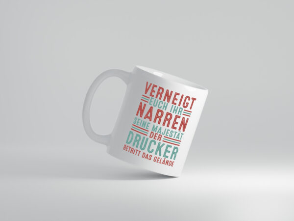 Verneigt euch: Drucker | Druckerei | Print Medien v2 - Tasse Weiss - Kaffeetasse / Geschenk / Familie