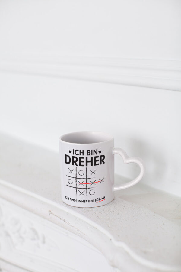 Lösung finden: Dreher | Fräser | Dreher v2 - Herzhenkel Tasse - Kaffeetasse / Geschenk / Familie