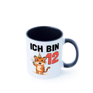12. Geburtstag | 12 Jahre | Tiger | Geburtstag Farbige Tasse - Kaffeetasse / Geschenk / Familie