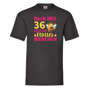 36. Geburtstag | Flottes Bienchen | 36 Jahre v2 T-Shirt Schwarz