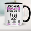 35 Geburtstag | schonend behandeln | 35 Jahre Farbige Tasse - Kaffeetasse / Geschenk / Familie