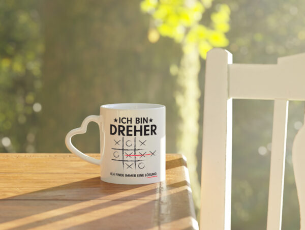 Lösung finden: Dreher | Fräser | Dreher v2 - Herzhenkel Tasse - Kaffeetasse / Geschenk / Familie