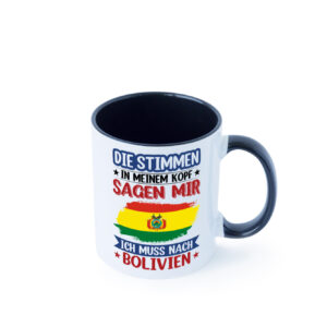 Bolivien | Urlaub | Stimmen in meinem Kopf | Traumland Farbige Tasse - Kaffeetasse / Geschenk / Familie