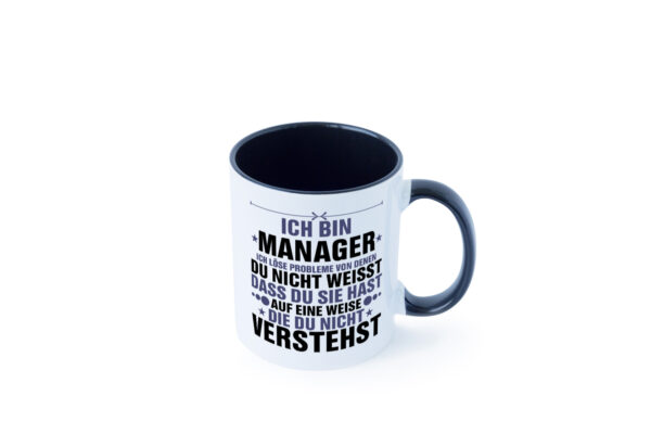 Löse Probleme: Manager | Management v2 Farbige Tasse - Kaffeetasse / Geschenk / Familie