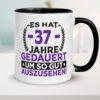 37 Jahre gedauert um so gut auszusehen | 37. Geburtstag Farbige Tasse - Kaffeetasse / Geschenk / Familie