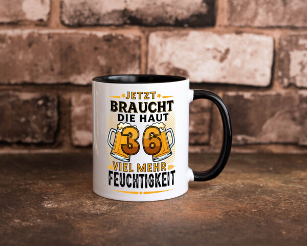 36 braucht die haut mehr Feuchtigkeit | 36. Geburtstag Farbige Tasse - Kaffeetasse / Geschenk / Familie