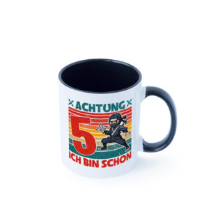 5. Geburtstag | 5 Jahre | Ninja | Kindergeburtstag Farbige Tasse - Kaffeetasse / Geschenk / Familie