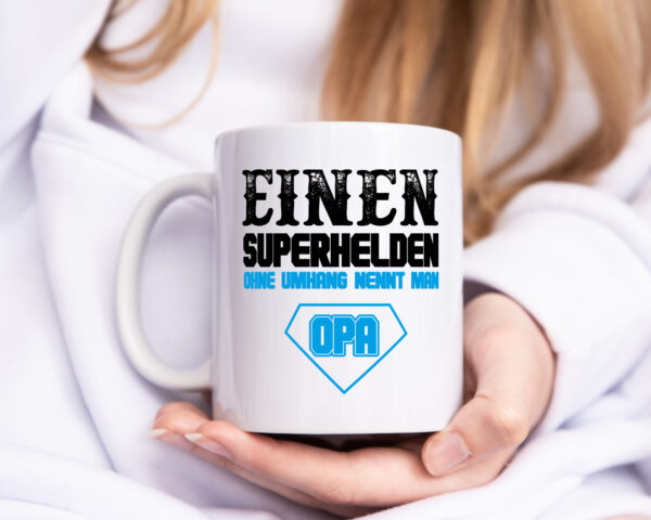 Superheld Opa - Tasse Weiss - Kaffeetasse / Geschenk / Familie