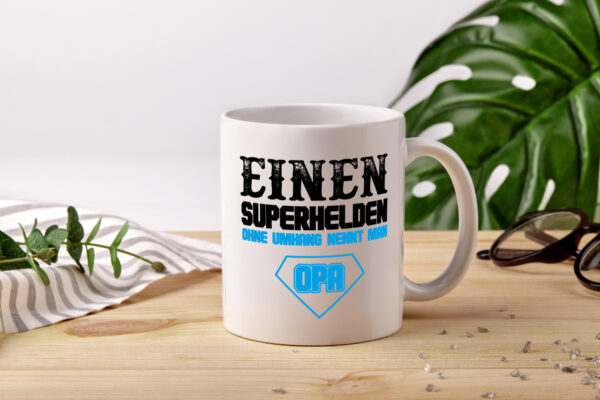 Superheld Opa - Tasse Weiss - Kaffeetasse / Geschenk / Familie