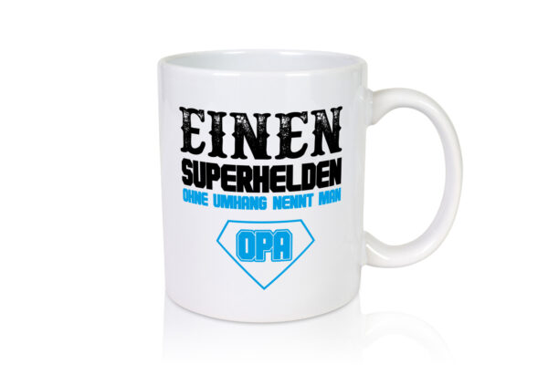 Superheld Opa - Tasse Weiss - Kaffeetasse / Geschenk / Familie
