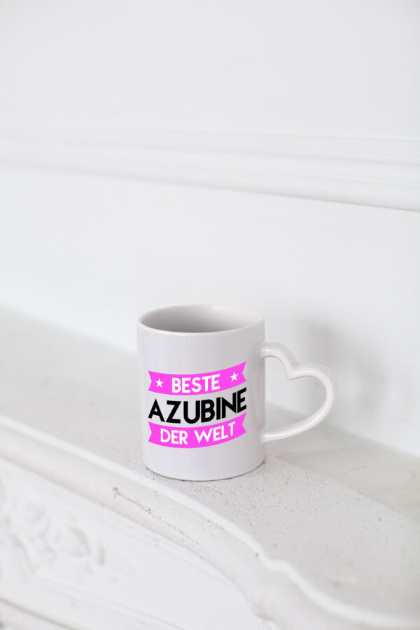 Beste Azubine | Ausbildung | Lehre | Lehrling - Herzhenkel Tasse - Kaffeetasse / Geschenk / Familie