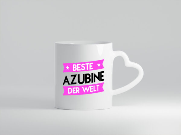 Beste Azubine | Ausbildung | Lehre | Lehrling - Herzhenkel Tasse - Kaffeetasse / Geschenk / Familie