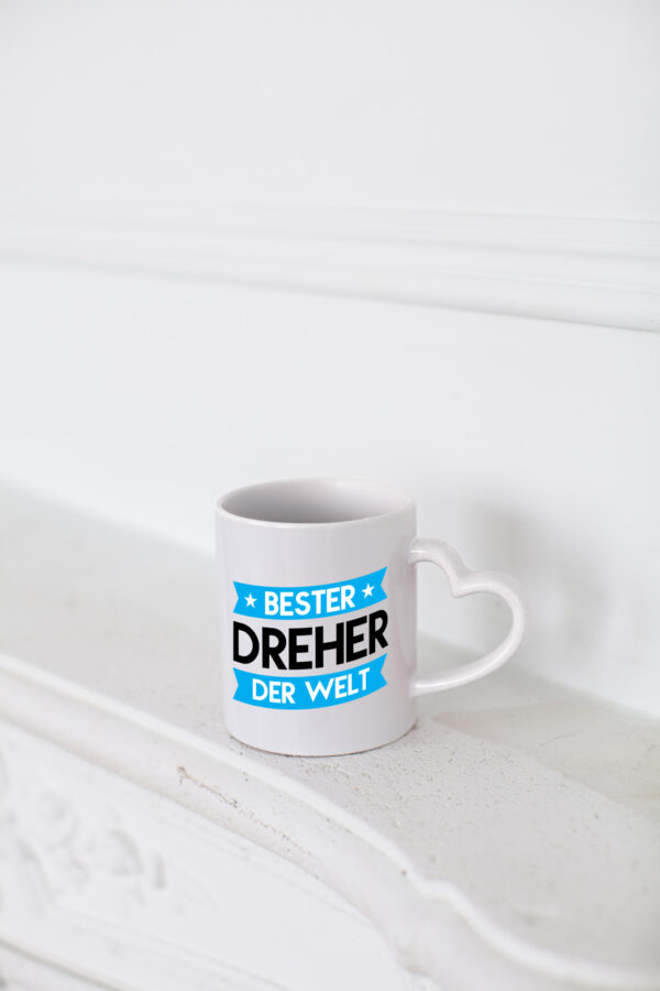 Bester Dreher | Fräser | Dreher - Herzhenkel Tasse - Kaffeetasse / Geschenk / Familie