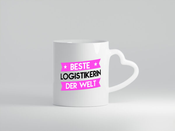 Beste Logistikerin | Logistik - Herzhenkel Tasse - Kaffeetasse / Geschenk / Familie