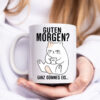 Guten Morgen? | Morgenmuffel | Katze | Freunde | Familie - Tasse Weiss - Kaffeetasse / Geschenk / Familie