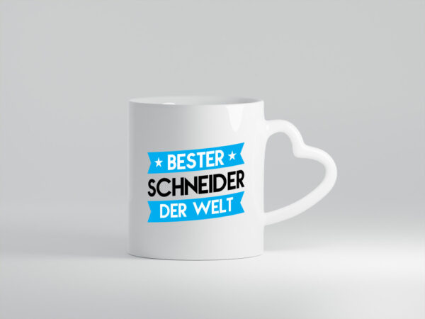 Bester Schneider | Beruf Schneiderei - Herzhenkel Tasse - Kaffeetasse / Geschenk / Familie