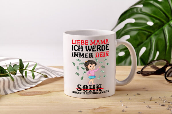 Finanzieller Sohn - Tasse Weiss - Kaffeetasse / Geschenk / Familie