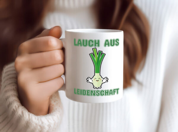 Ich bin ein Lauch - Tasse Weiss - Kaffeetasse / Geschenk / Familie