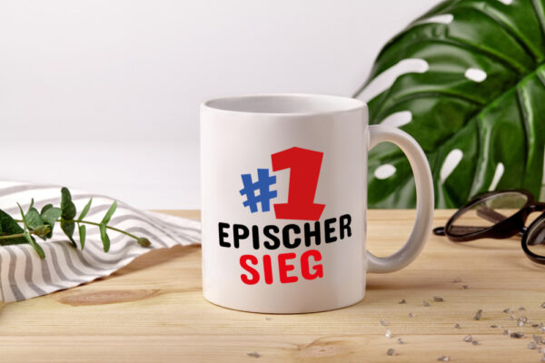 #1 Epischer Sieg - Tasse Weiss - Kaffeetasse / Geschenk / Familie