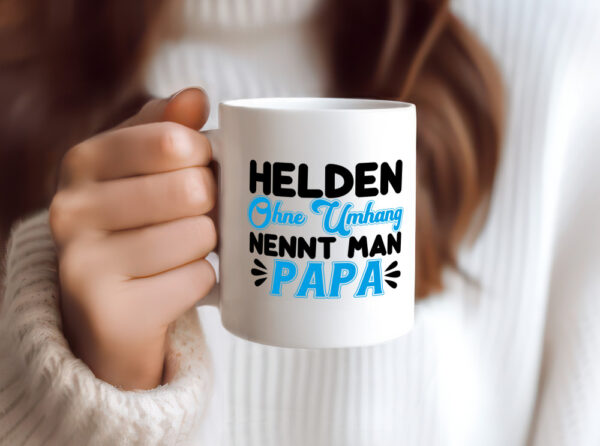 Superheld Papa - Tasse Weiss - Kaffeetasse / Geschenk / Familie