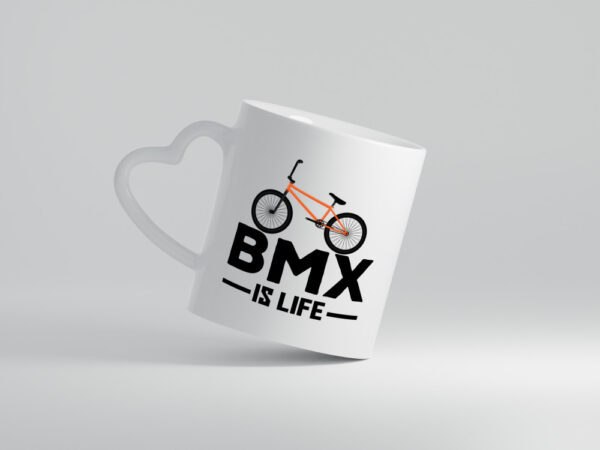 BMX Tasse | BMX is Life | Fahrrad | Rennrad Fahrer - Herzhenkel Tasse - Kaffeetasse / Geschenk / Familie