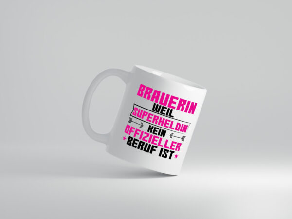 Superheldin Brauerin | Bier Brauerin | Brauerei - Tasse Weiss - Kaffeetasse / Geschenk / Familie